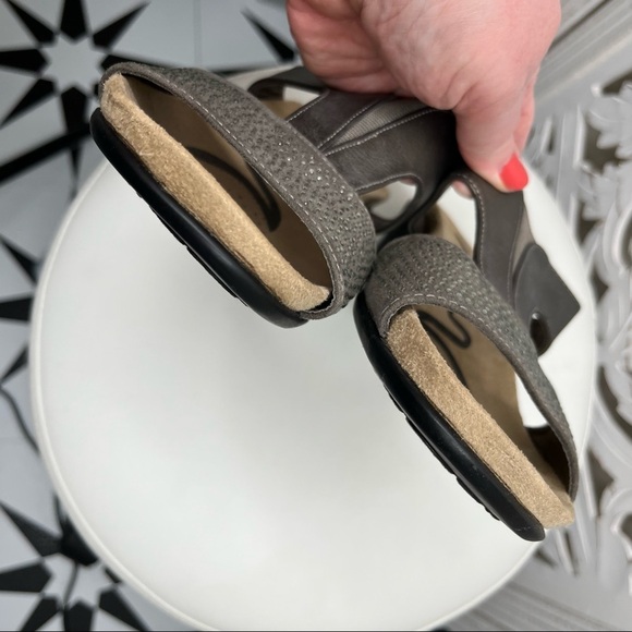 Axxiom Pewter Bedazzled ‘Andes’ Wedge Sandals - Picture 6 of 7